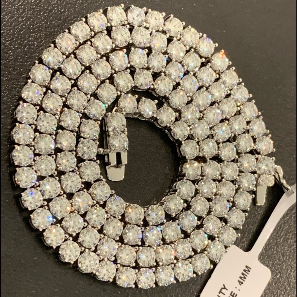 Real moissanite tennis chain